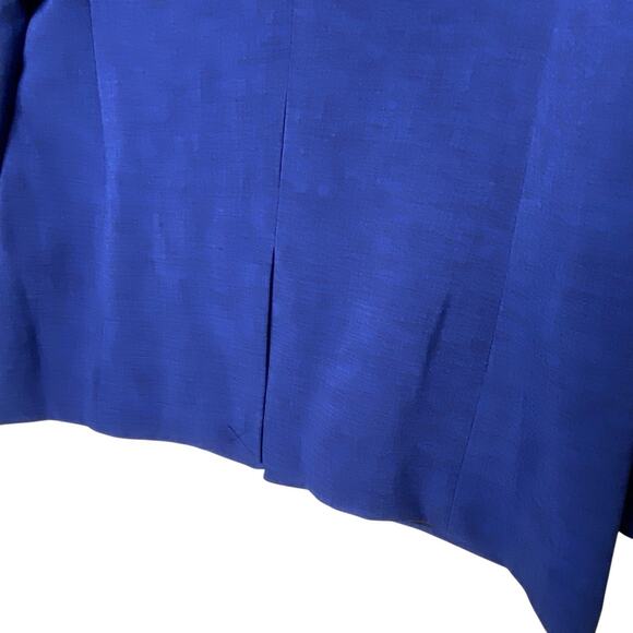 T Tahari Jacket Womens 8 Blue Double-Breasted Open Blazer Career Business NEW - Picture 8 of 13